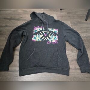 Boot Daddy Collection Rise Above Aztec Graphic Hoodie Womens Size Large